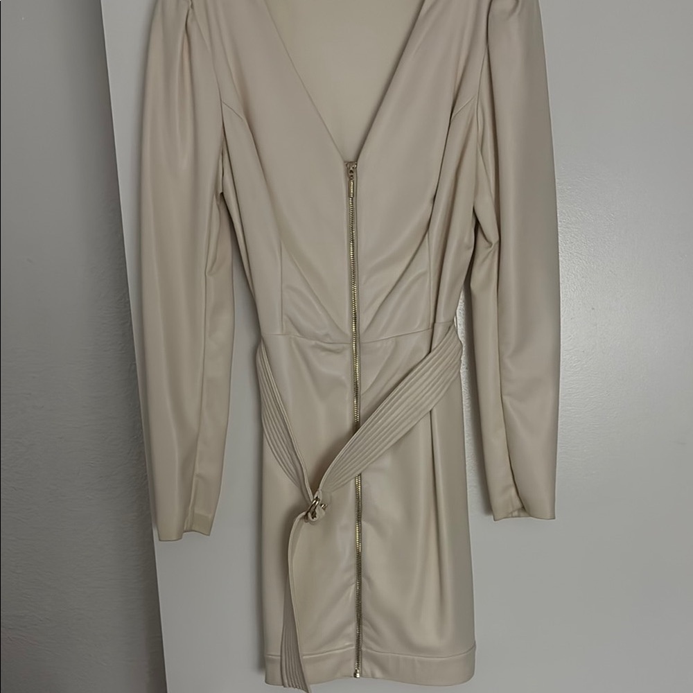 Guess Cream Long Sleeve Dress